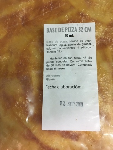 alerta pizzes i bases venda per internet